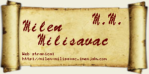 Milen Milisavac vizit kartica